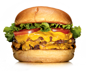 Image of a juicy cheeseburger