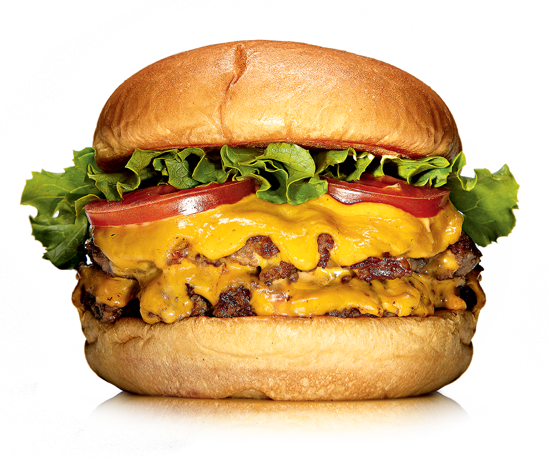 Image of a juicy cheeseburger