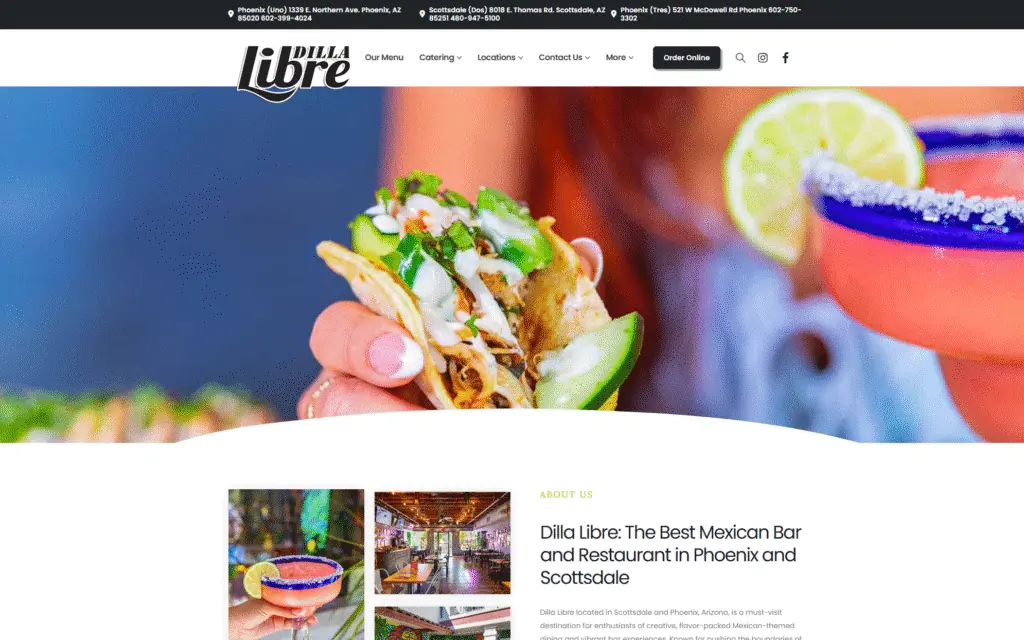| bar marketing basics restaurant website design dilla libre