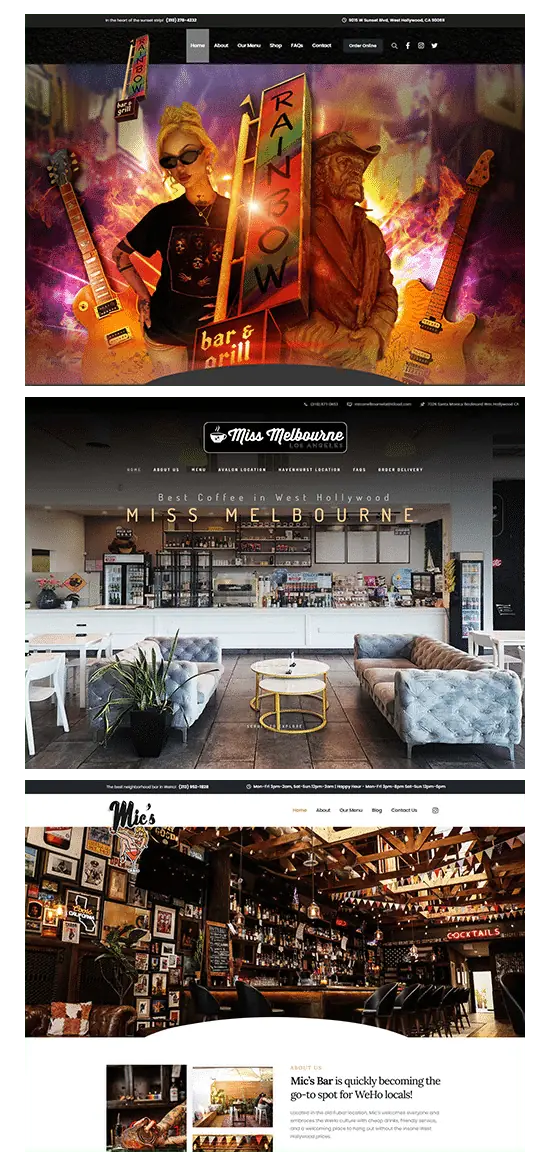 Ebsite portfolio for pricing page
